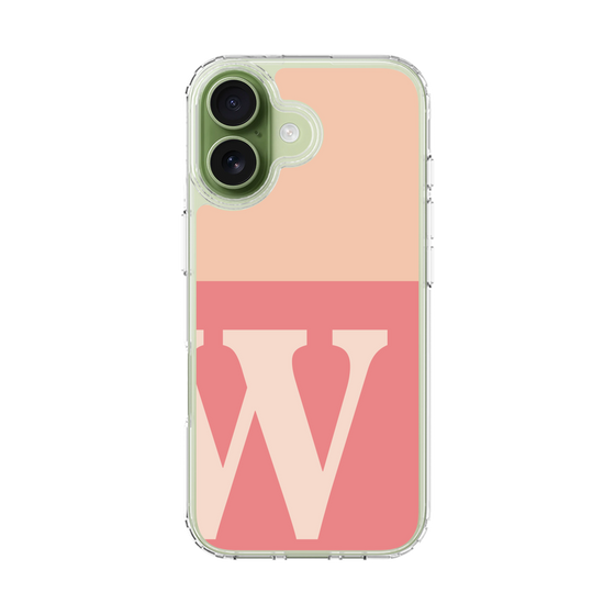 スリムプロテクションケース［ オリジナル - initial two tone - W pink ］