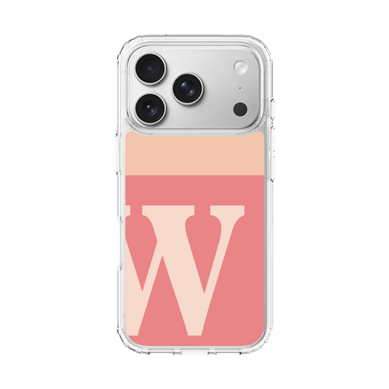 スリムプロテクションケース［ オリジナル - initial two tone - W pink ］