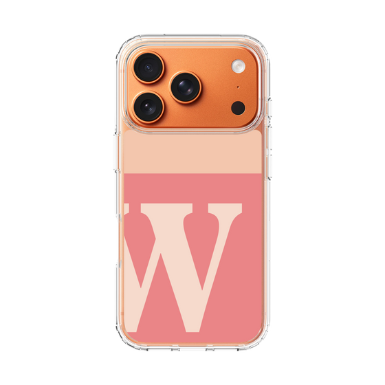 スリムプロテクションケース［ オリジナル - initial two tone - W pink ］
