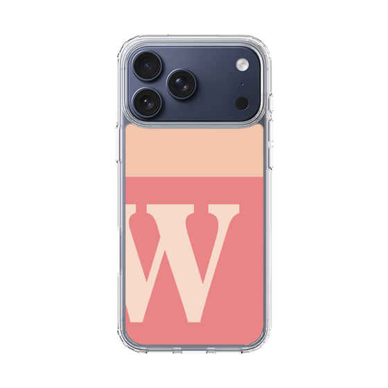 スリムプロテクションケース［ オリジナル - initial two tone - W pink ］