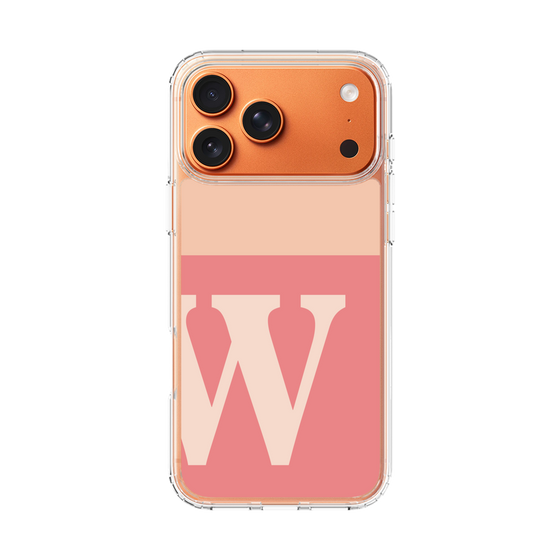 スリムプロテクションケース［ オリジナル - initial two tone - W pink ］