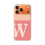 スリムプロテクションケース［ オリジナル - initial two tone - W pink ］