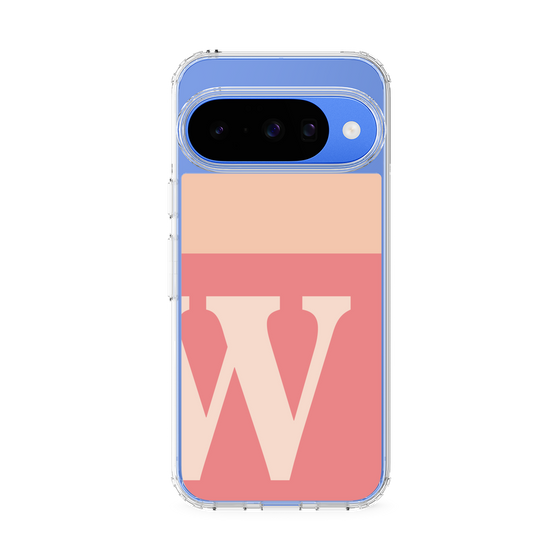 スリムプロテクションケース［ オリジナル - initial two tone - W pink ］