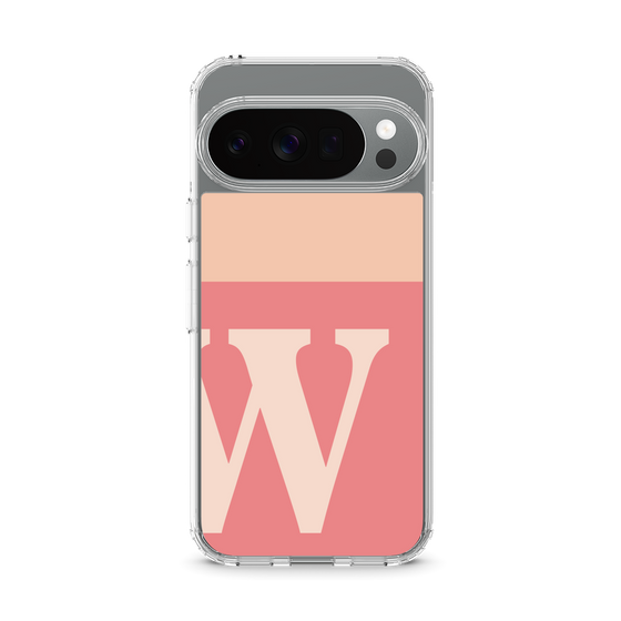 スリムプロテクションケース［ オリジナル - initial two tone - W pink ］