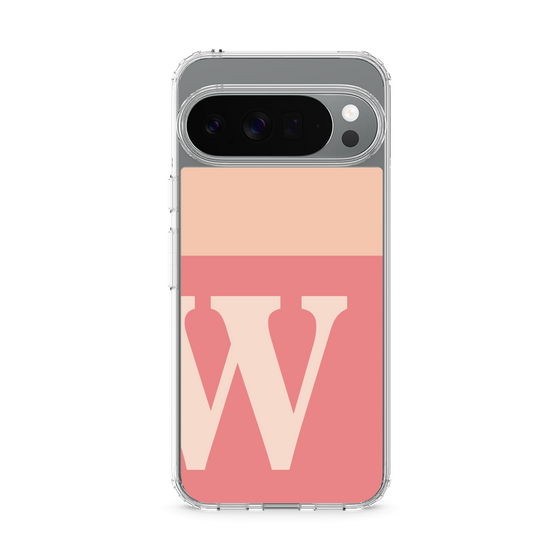 スリムプロテクションケース［ オリジナル - initial two tone - W pink ］