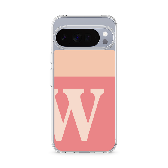スリムプロテクションケース［ オリジナル - initial two tone - W pink ］