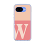 スリムプロテクションケース［ オリジナル - initial two tone - W pink ］