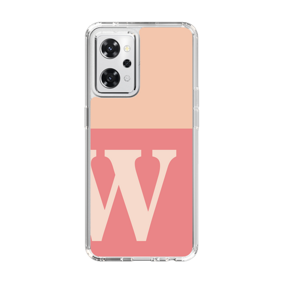 スリムプロテクションケース［ オリジナル - initial two tone - W pink ］