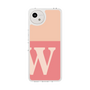 スリムプロテクションケース［ オリジナル - initial two tone - W pink ］