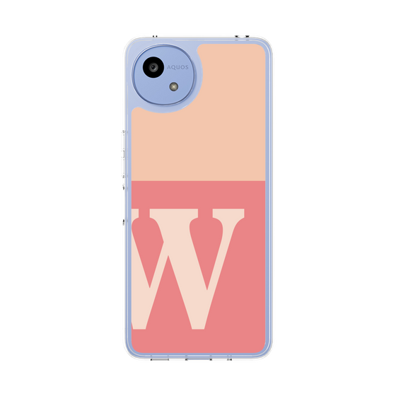 スリムプロテクションケース［ オリジナル - initial two tone - W pink ］