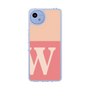 スリムプロテクションケース［ オリジナル - initial two tone - W pink ］