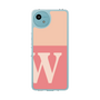 スリムプロテクションケース［ オリジナル - initial two tone - W pink ］