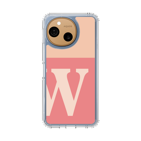 スリムプロテクションケース［ オリジナル - initial two tone - W pink ］