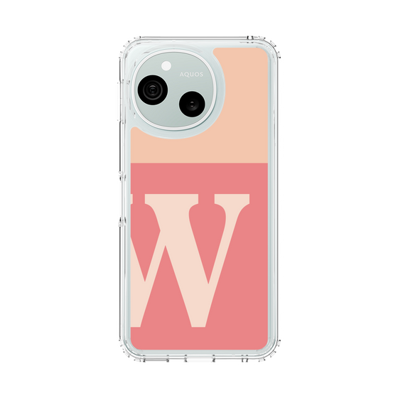 スリムプロテクションケース［ オリジナル - initial two tone - W pink ］