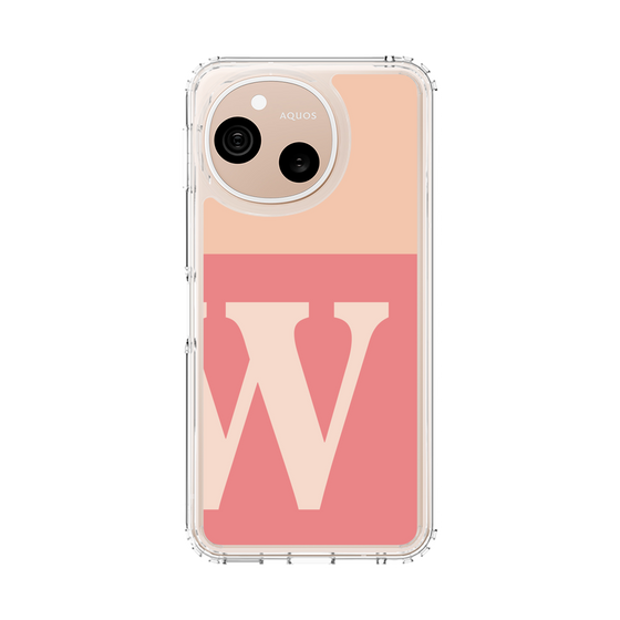 スリムプロテクションケース［ オリジナル - initial two tone - W pink ］