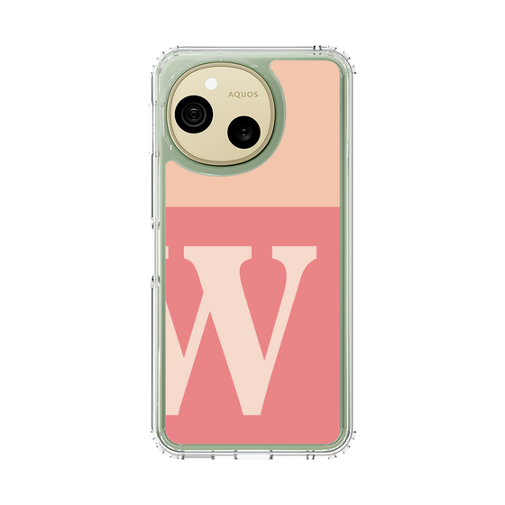 スリムプロテクションケース［ オリジナル - initial two tone - W pink ］