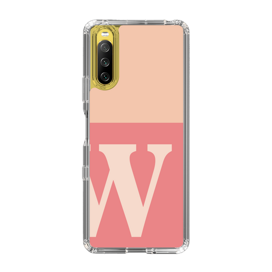 スリムプロテクションケース［ オリジナル - initial two tone - W pink ］