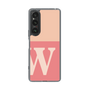 スリムプロテクションケース［ オリジナル - initial two tone - W pink ］