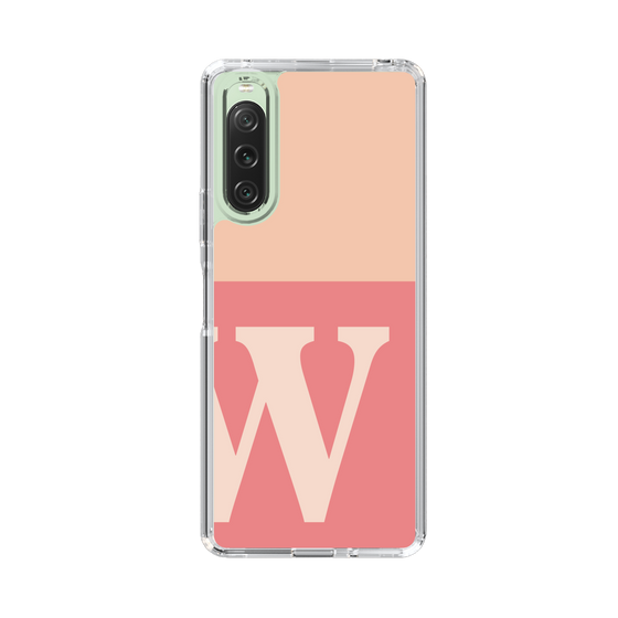 スリムプロテクションケース［ オリジナル - initial two tone - W pink ］