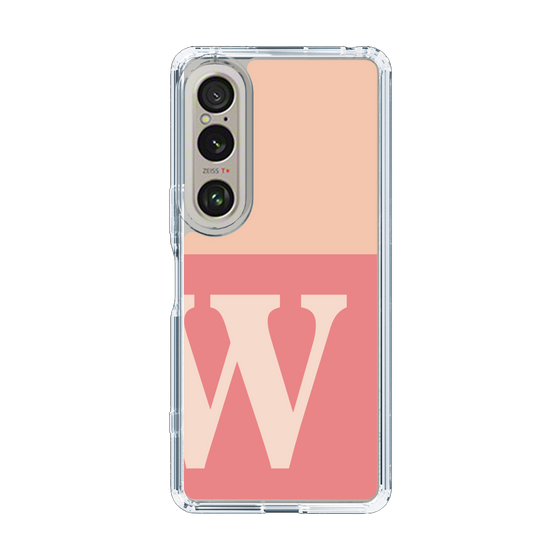 スリムプロテクションケース［ オリジナル - initial two tone - W pink ］