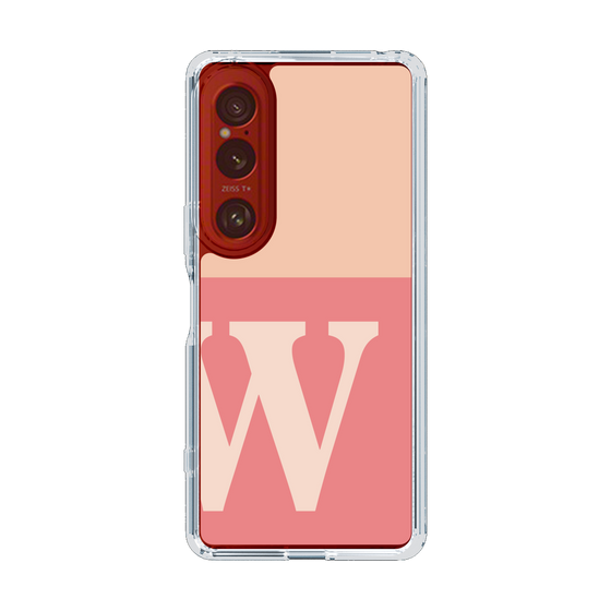 スリムプロテクションケース［ オリジナル - initial two tone - W pink ］