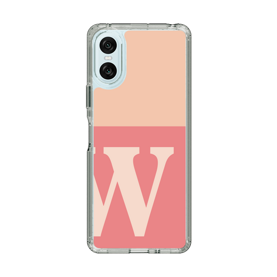 スリムプロテクションケース［ オリジナル - initial two tone - W pink ］