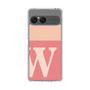 スリムプロテクションケース［ オリジナル - initial two tone - W pink ］