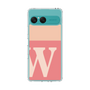 スリムプロテクションケース［ オリジナル - initial two tone - W pink ］