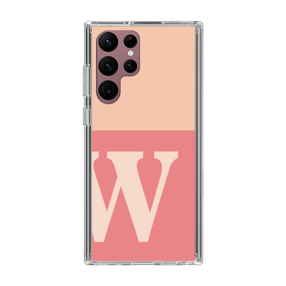 スリムプロテクションケース［ オリジナル - initial two tone - W pink ］