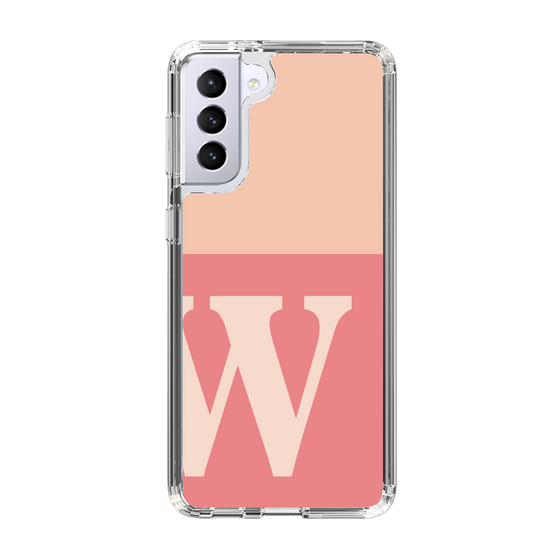 スリムプロテクションケース［ オリジナル - initial two tone - W pink ］