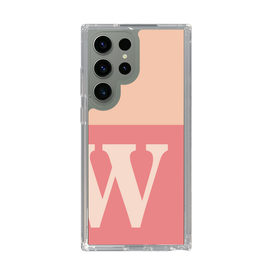 スリムプロテクションケース［ オリジナル - initial two tone - W pink ］