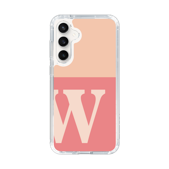 スリムプロテクションケース［ オリジナル - initial two tone - W pink ］