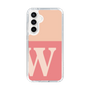 スリムプロテクションケース［ オリジナル - initial two tone - W pink ］