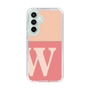 スリムプロテクションケース［ オリジナル - initial two tone - W pink ］