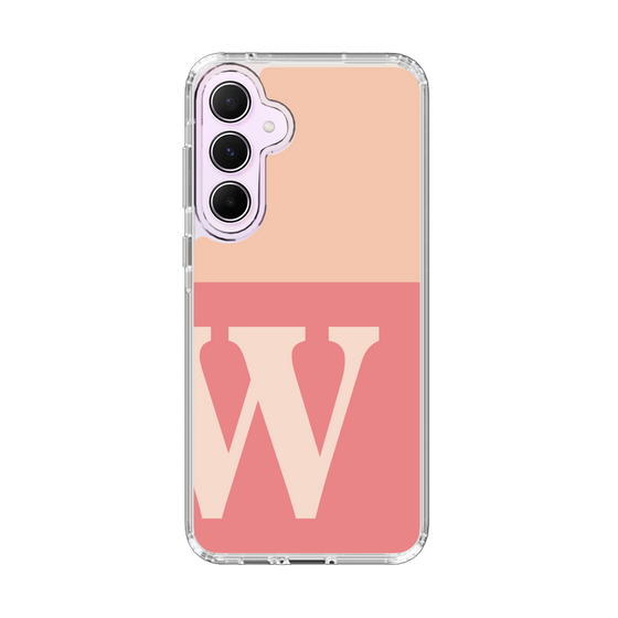 スリムプロテクションケース［ オリジナル - initial two tone - W pink ］