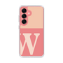 スリムプロテクションケース［ オリジナル - initial two tone - W pink ］