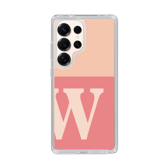 スリムプロテクションケース［ オリジナル - initial two tone - W pink ］