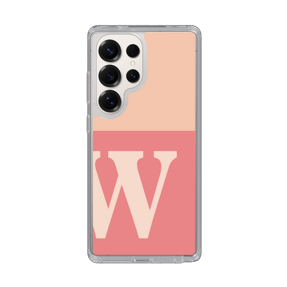 スリムプロテクションケース［ オリジナル - initial two tone - W pink ］