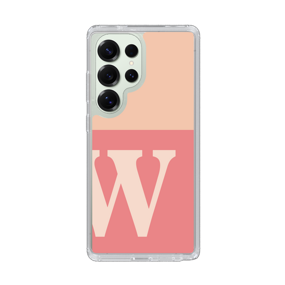 スリムプロテクションケース［ オリジナル - initial two tone - W pink ］