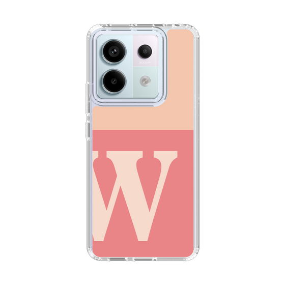 スリムプロテクションケース［ オリジナル - initial two tone - W pink ］