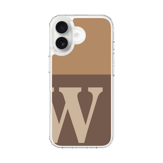 スリムプロテクションケース［ オリジナル - initial two tone - W brown ］