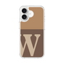 スリムプロテクションケース［ オリジナル - initial two tone - W brown ］