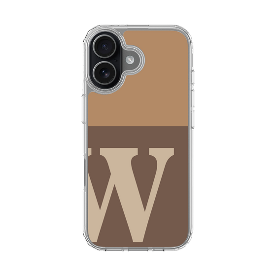 スリムプロテクションケース［ オリジナル - initial two tone - W brown ］