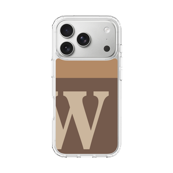 スリムプロテクションケース［ オリジナル - initial two tone - W brown ］