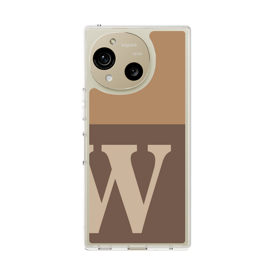 スリムプロテクションケース［ オリジナル - initial two tone - W brown ］