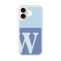 スリムプロテクションケース［ オリジナル - initial two tone - W blue ］