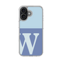 スリムプロテクションケース［ オリジナル - initial two tone - W blue ］