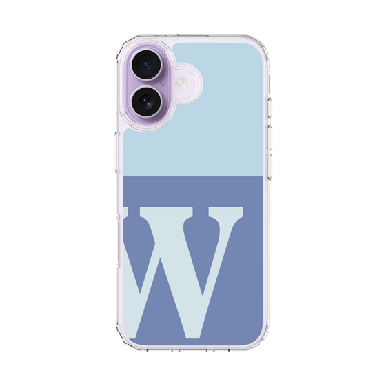 スリムプロテクションケース［ オリジナル - initial two tone - W blue ］