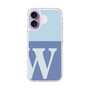 スリムプロテクションケース［ オリジナル - initial two tone - W blue ］