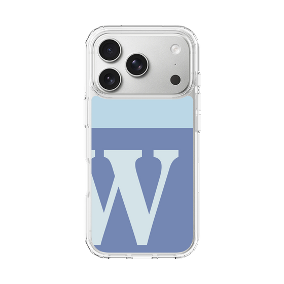 スリムプロテクションケース［ オリジナル - initial two tone - W blue ］